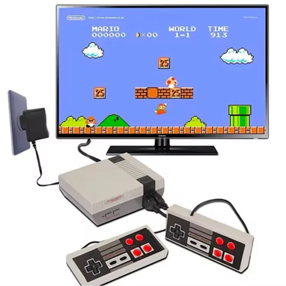 Classic Gaming Console with Dual Controllers - Gray Brand New In The Box